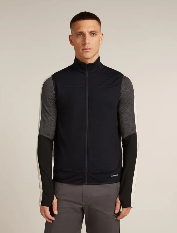 Icebreaker Merino Blend 300 RealFleece™ Descender Vest - Man - Black - Size XL sold by Icebreaker