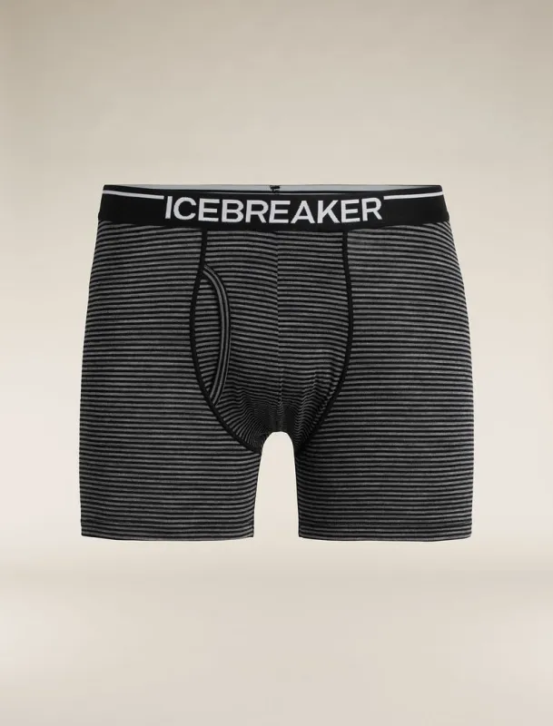 Icebreaker Merino 150 Anatomica Boxers wFly - Man - Gritstone Heather - Size XL sold by Icebreaker