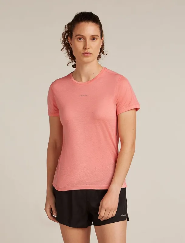 Icebreaker Merino Blend 125 Cool-Lite™ Speed Short Sleeve T-Shirt - Woman - Acid Pink - Size M sold by Icebreaker