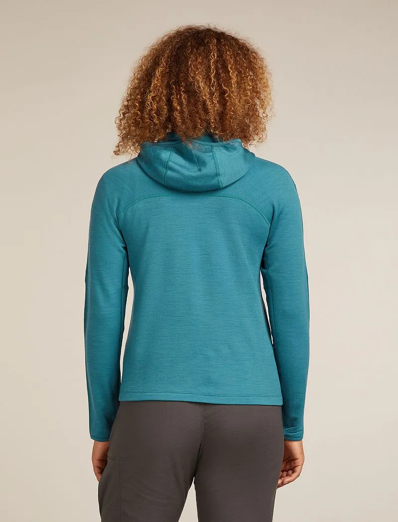 Icebreaker Merino 360 Realfleece™ Elemental Long Sleeve Zip Hoodie - Woman - Topaz - Size XL sold by Icebreaker product image thumbnail 2
