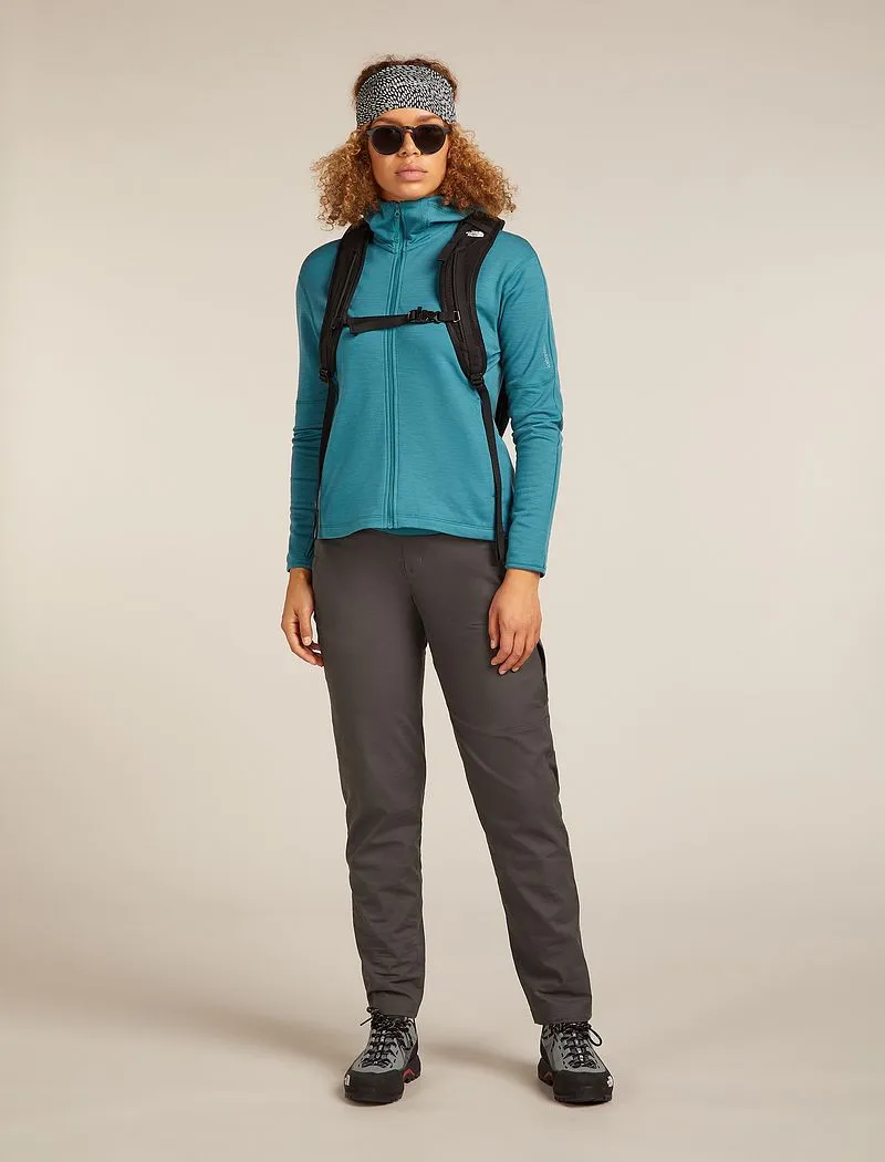 Icebreaker Merino 360 Realfleece™ Elemental Long Sleeve Zip Hoodie - Woman - Topaz - Size XL sold by Icebreaker product image thumbnail 4