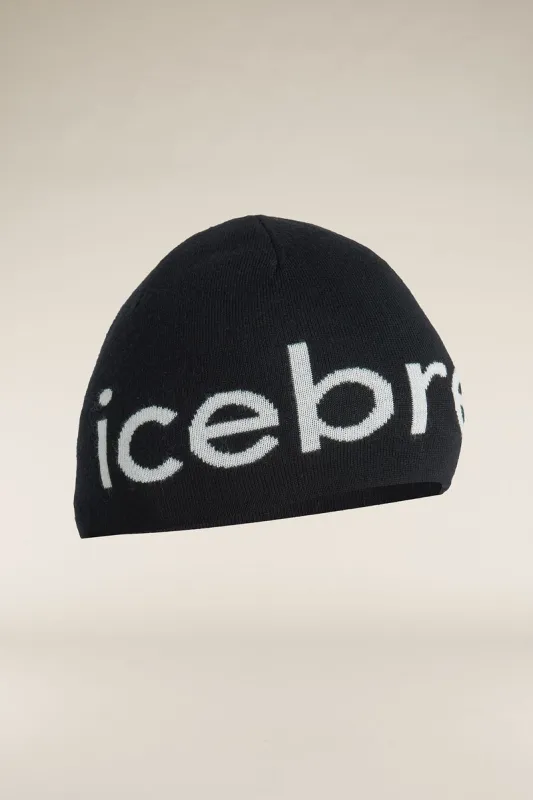 Merino Icebreaker Beanie - Man - Black/ecru Heather sold by Icebreaker
