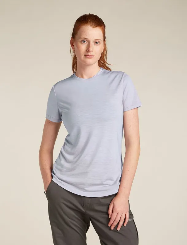 Icebreaker Merino Blend 125 Cool-Lite™ Sphere Short Sleeve T-Shirt - Woman - Grey Quartz - Size S sold by Icebreaker