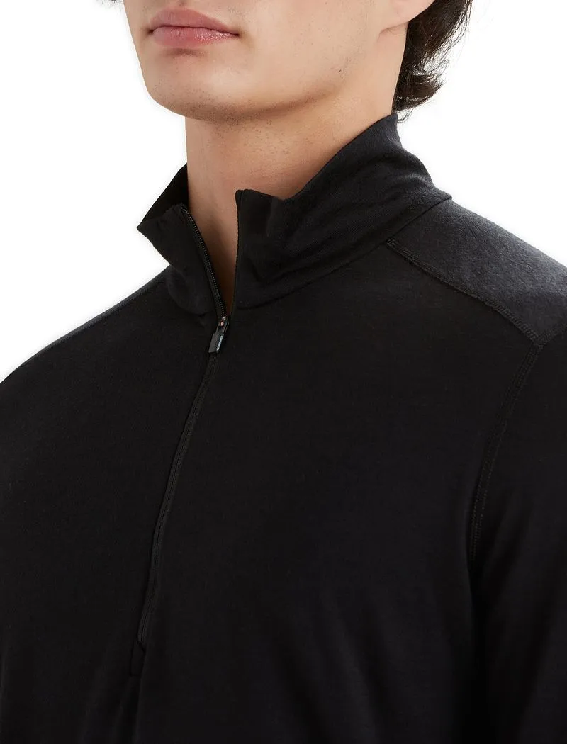 Icebreaker Merino 200 Oasis Long Sleeve Half Zip Thermal Top - Man - Black - Size S sold by Icebreaker product image thumbnail 4