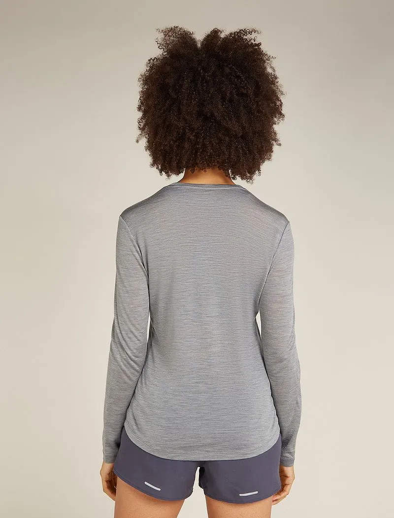Icebreaker Merino Blend 125 Cool-Lite™ Sphere Long Sleeve T-Shirt - Woman - Metro Heather - Size M sold by Icebreaker product image thumbnail 2
