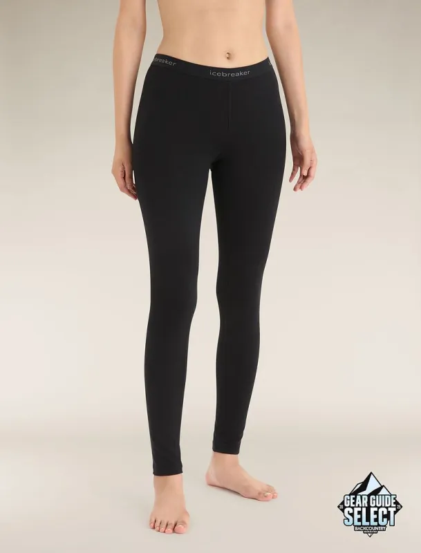 Icebreaker Merino 200 Oasis Thermal Leggings - Woman - Black - Size L sold by Icebreaker