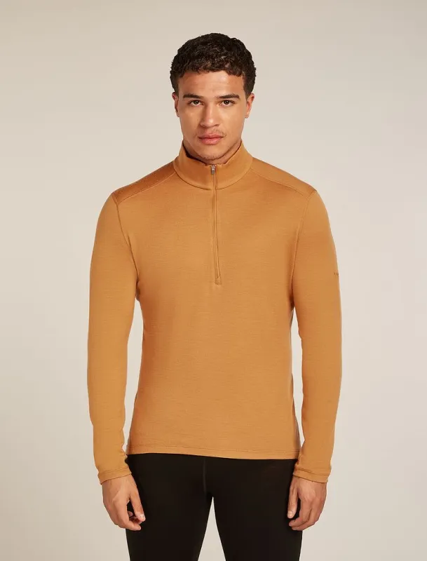 Icebreaker Merino 260 Tech Long Sleeve Half Zip Thermal Top - Man - Trail - Size S sold by Icebreaker