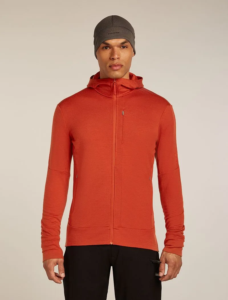 Icebreaker Merino 260 Quantum Long Sleeve Zip Hoodie - Man - Agate - Size S sold by Icebreaker