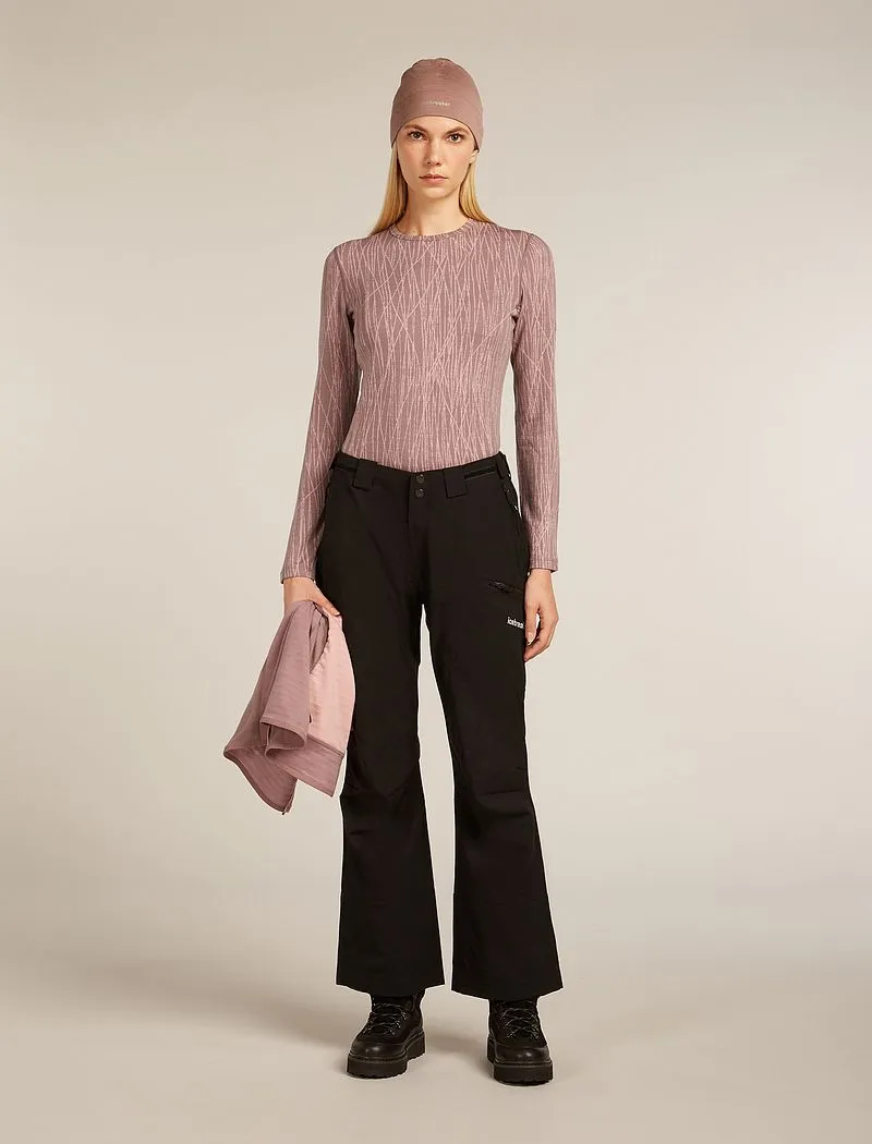 Icebreaker Merino 260 Tech Vertex Long Sleeve Crew Thermal Top Delta Lines - Woman - Summit/blush - Size M sold by Icebreaker product image thumbnail 4