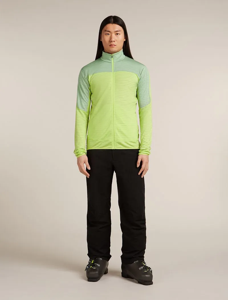 Icebreaker Merino Blend 300 RealFleece™ Descender Long Sleeve Zip Jacket - Man - Peridot/seaglass - Size L sold by Icebreaker product image thumbnail 3
