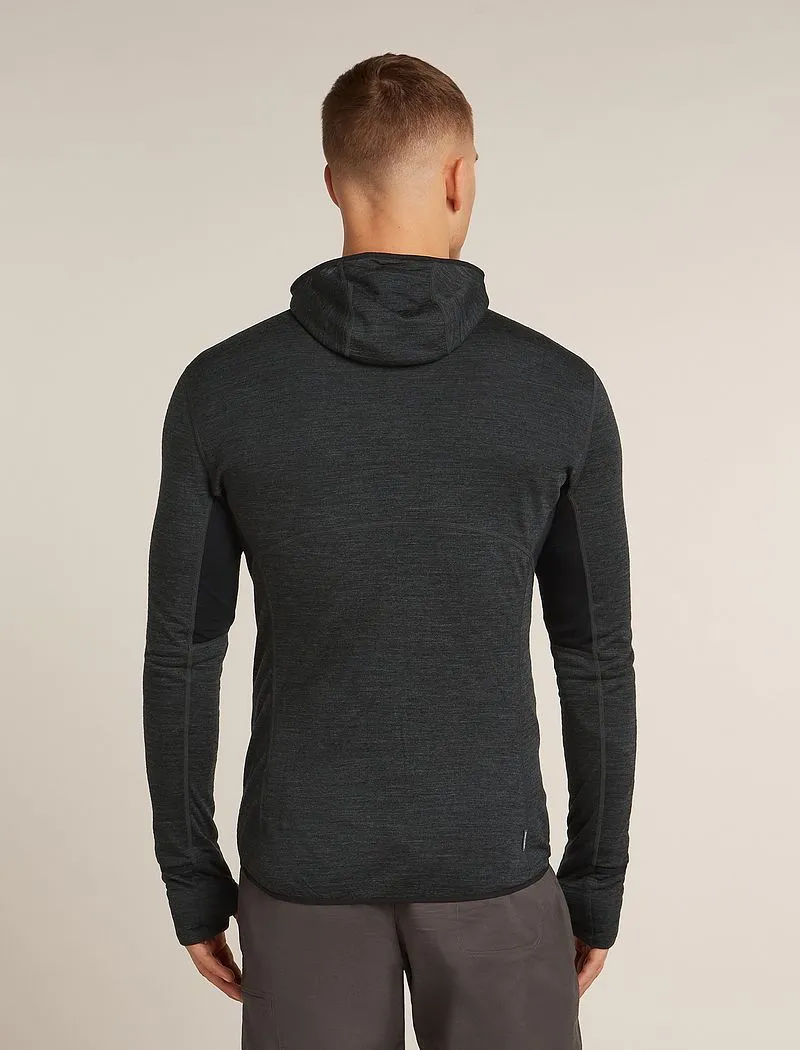 Icebreaker Merino Blend 200 Realfleece™ Descender Long Sleeve Zip Hoodie - Man - Jet Hthr/black - Size S sold by Icebreaker product image thumbnail 2