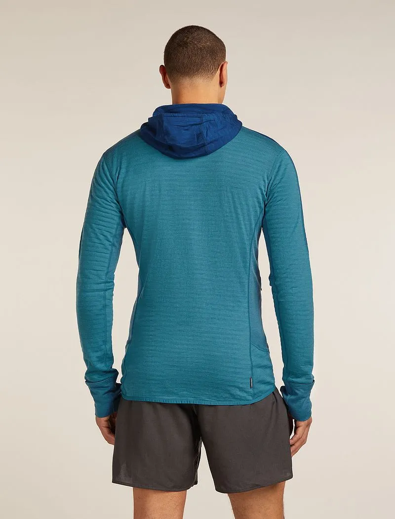 Icebreaker Merino Blend 300 RealFleece™ Descender Long Sleeve Zip Hoodie - Man - Topaz/atlantis - Size XL sold by Icebreaker product image thumbnail 2