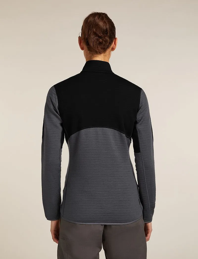 Icebreaker Merino 400 RealFleece™ Descender Long Sleeve Zip Jacket - Woman - Black/obsidian - Size XS sold by Icebreaker product image thumbnail 2
