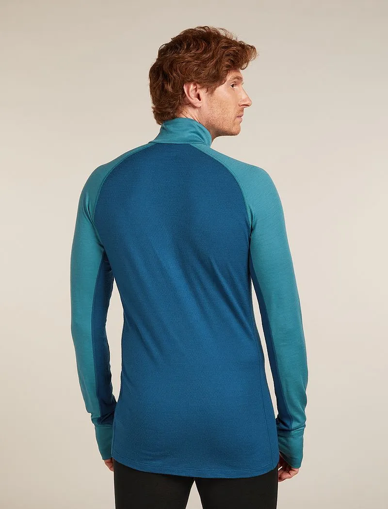 Icebreaker Merino 200 ZoneKnit™ Long Sleeve Half Zip Thermal Top - Man - Atlantis/topaz - Size XL sold by Icebreaker product image thumbnail 2