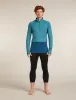 Icebreaker Merino 200 ZoneKnit™ Long Sleeve Half Zip Thermal Top - Man - Atlantis/topaz - Size XL sold by Icebreaker