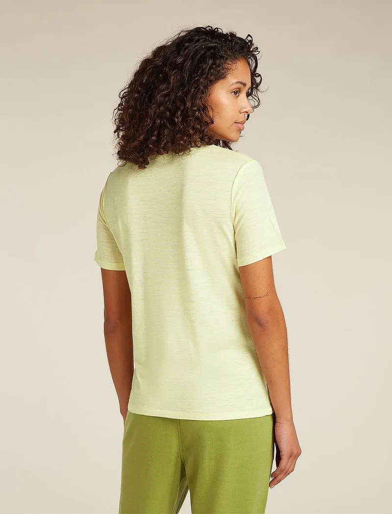 Icebreaker Merino Linen T-Shirt Stripe - Woman - Citrine/snow - Size M sold by Icebreaker product image thumbnail 2
