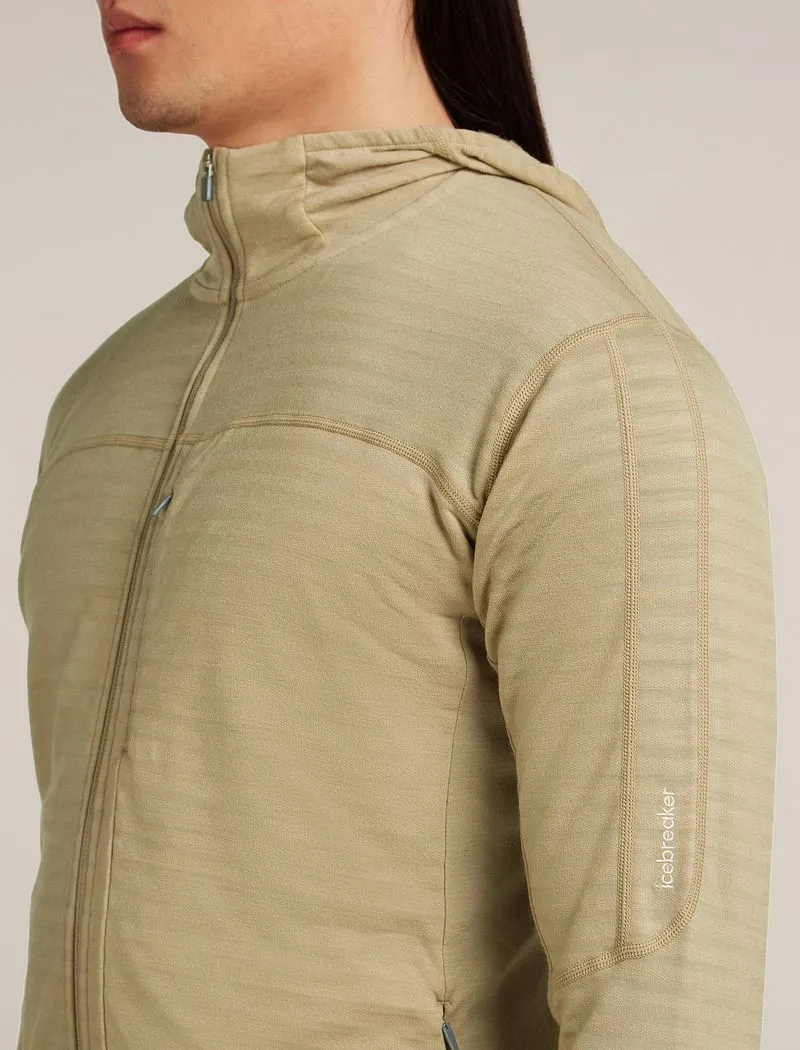 Icebreaker Merino Blend 300 RealFleece™ Descender Long Sleeve Zip Hoodie - Man - Flagstone - Size L sold by Icebreaker product image thumbnail 5