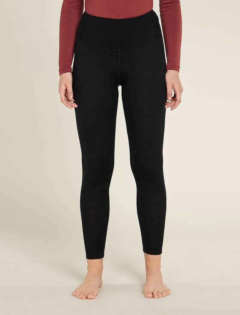 Icebreaker Merino 260 Tech High Rise Thermal Leggings - Woman - Black - Size S sold by Icebreaker