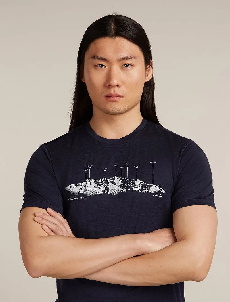 Icebreaker Merino 150 Tech Lite Short Sleeve T-Shirt The Peaks - Man - Midnight Navy - Size XL sold by Icebreaker product image thumbnail 5