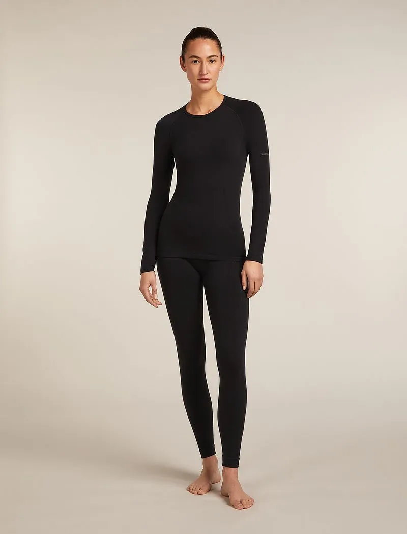 Icebreaker Merino Blend 260 ZoneKnit™ Seamless Long Sleeve Crew Thermal Top - Woman - Black - Size S sold by Icebreaker product image thumbnail 3