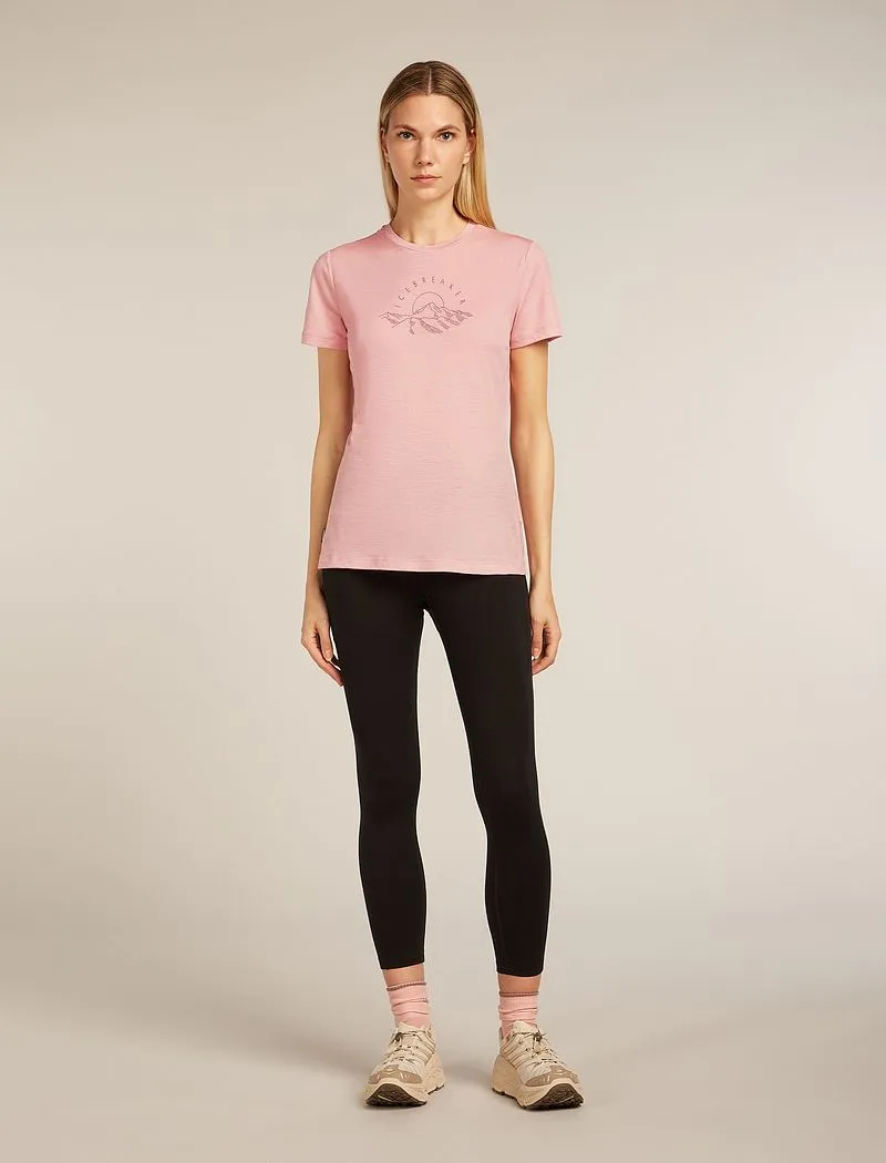 Icebreaker Merino 150 Tech Lite Short Sleeve T-Shirt Sunrise Summit - Woman - Blush - Size M sold by Icebreaker product image thumbnail 3