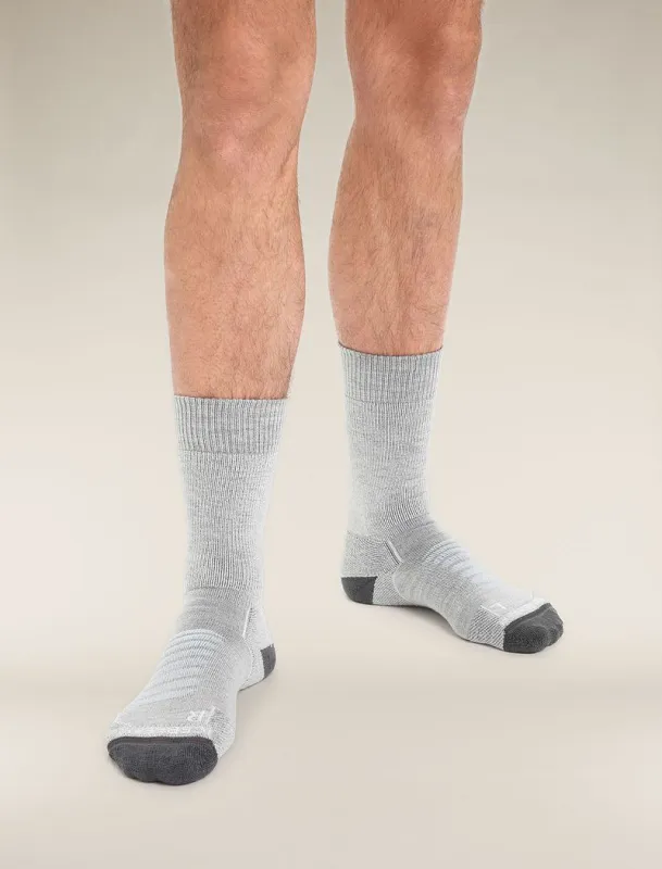 Icebreaker Merino Hike+ Heavy Crew Socks - Man - Blizzard Heather/snow - Size S sold by Icebreaker