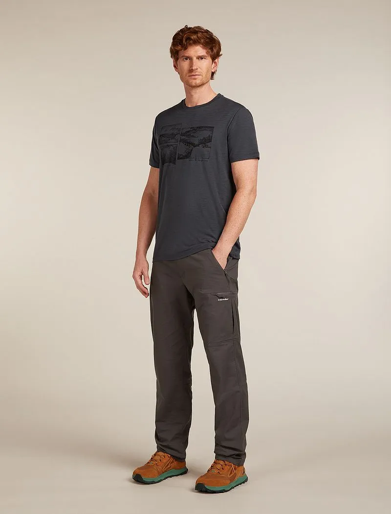 Icebreaker Merino 150 Tech Lite Short Sleeve T-Shirt The Climb - Man - Obsidian - Size L sold by Icebreaker product image thumbnail 3