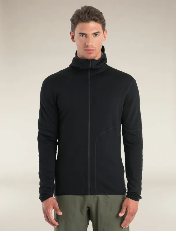 Icebreaker Merino 560 Realfleece™ Elemental Long Sleeve Zip Hoodie - Man - Black - Size XXL sold by Icebreaker