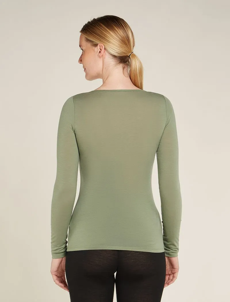 Icebreaker Merino 150 Siren Long Sleeve Sweetheart Top - Woman - Lichen - Size L sold by Icebreaker product image thumbnail 2
