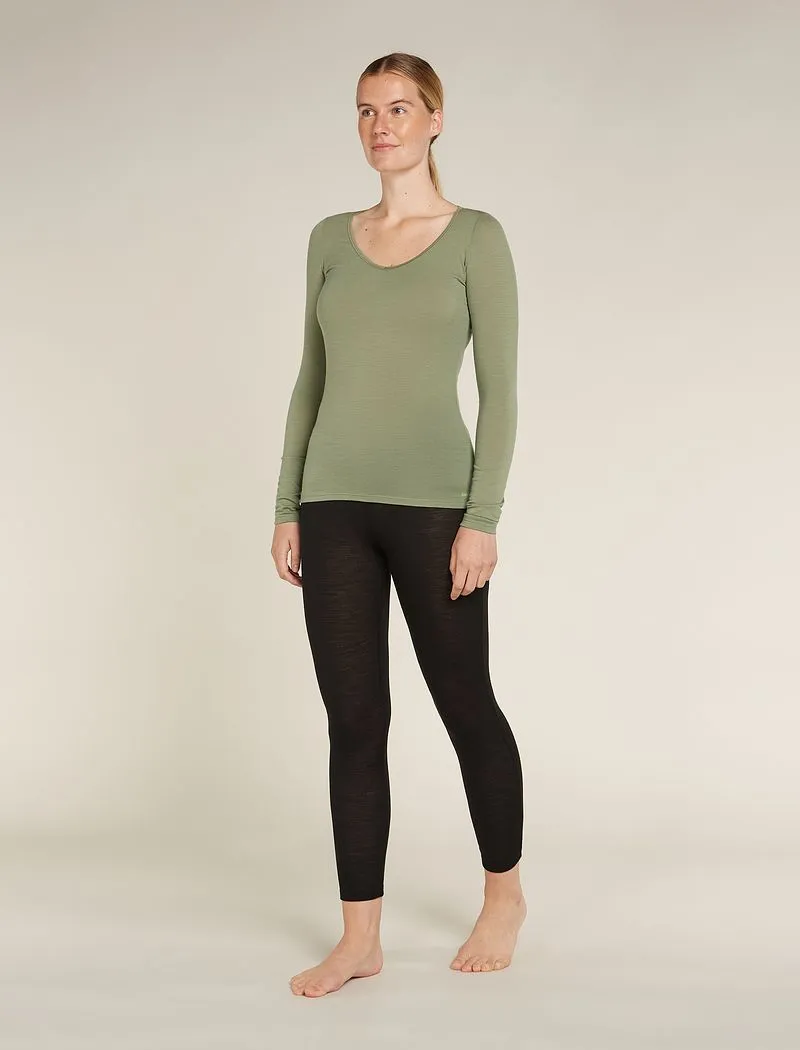 Icebreaker Merino 150 Siren Long Sleeve Sweetheart Top - Woman - Lichen - Size L sold by Icebreaker product image thumbnail 3