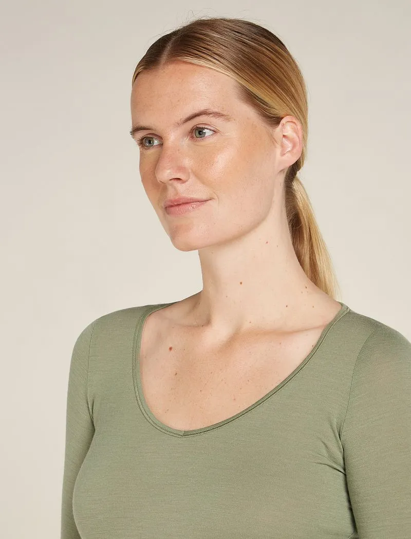 Icebreaker Merino 150 Siren Long Sleeve Sweetheart Top - Woman - Lichen - Size L sold by Icebreaker product image thumbnail 4