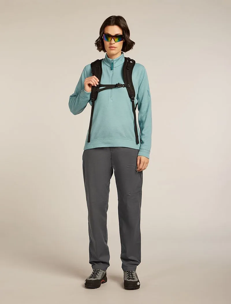 Icebreaker Merino 260 Waffle Knit Wander Long Sleeve Half Zip Top - Woman - Hydro - Size L sold by Icebreaker product image thumbnail 4