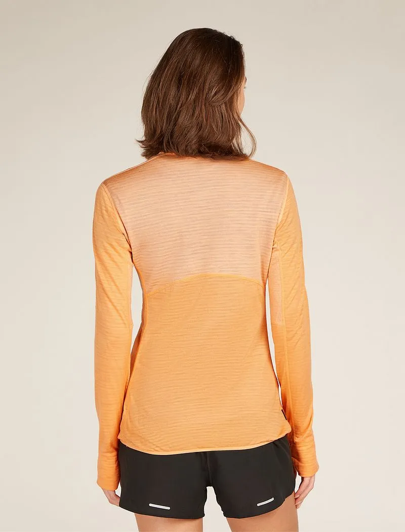 Icebreaker Merino Blend 200 Realfleece™ Descender Long Sleeve Half Zip Top - Woman - Sunston/feldspar - Size XS sold by Icebreaker product image thumbnail 2