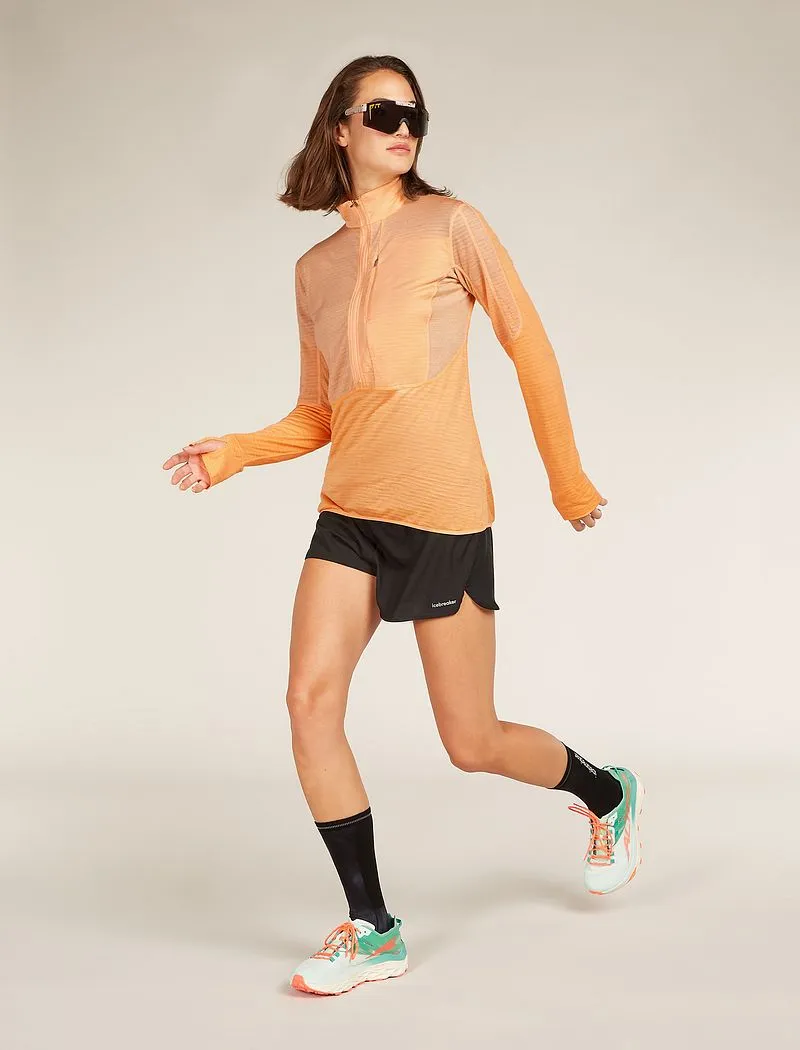 Icebreaker Merino Blend 200 Realfleece™ Descender Long Sleeve Half Zip Top - Woman - Sunston/feldspar - Size XS sold by Icebreaker product image thumbnail 4