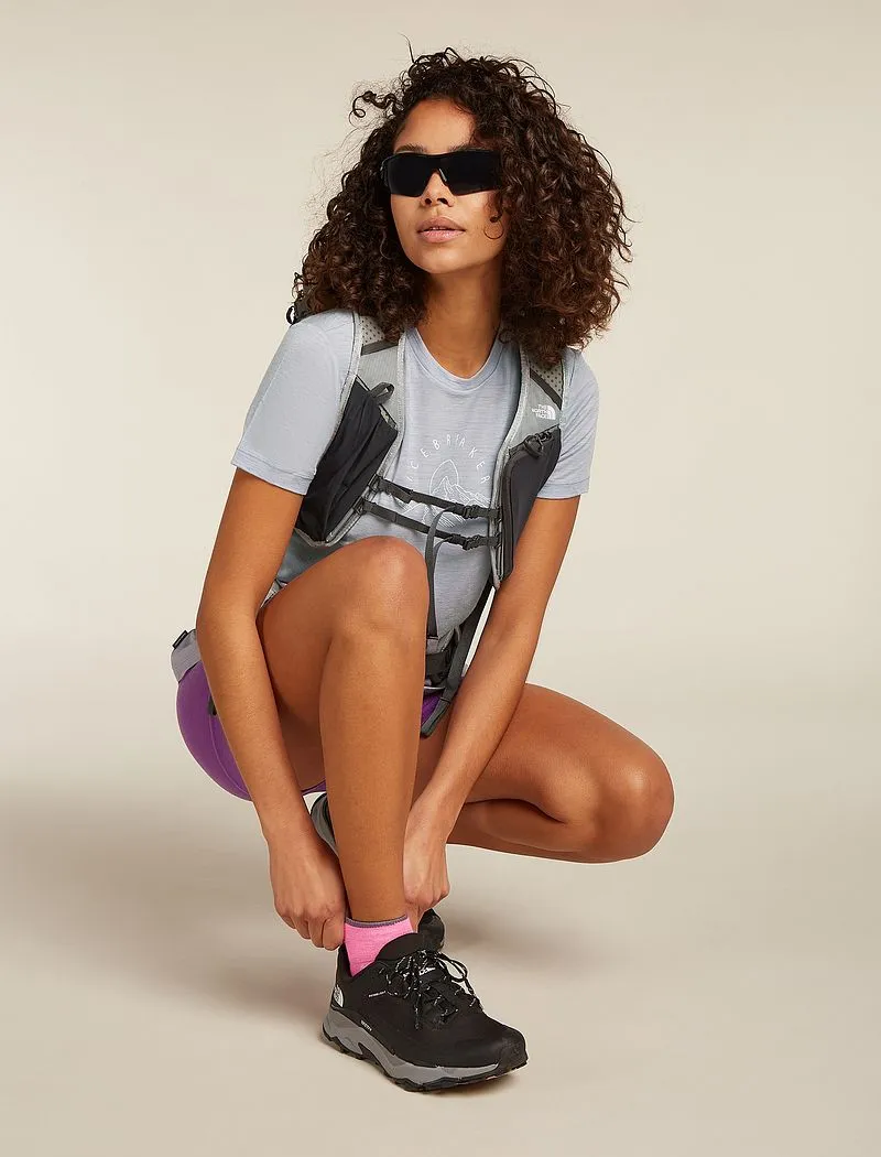 Icebreaker Merino 150 Tech Lite Short Sleeve T-Shirt Sunrise Summit - Woman - Grey Quartz - Size M sold by Icebreaker product image thumbnail 4