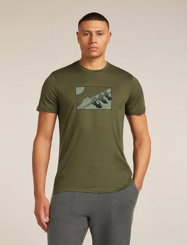 Icebreaker Merino 150 Tech Lite Short Sleeve T-Shirt In The Wild - Man - Loden - Size XL sold by Icebreaker