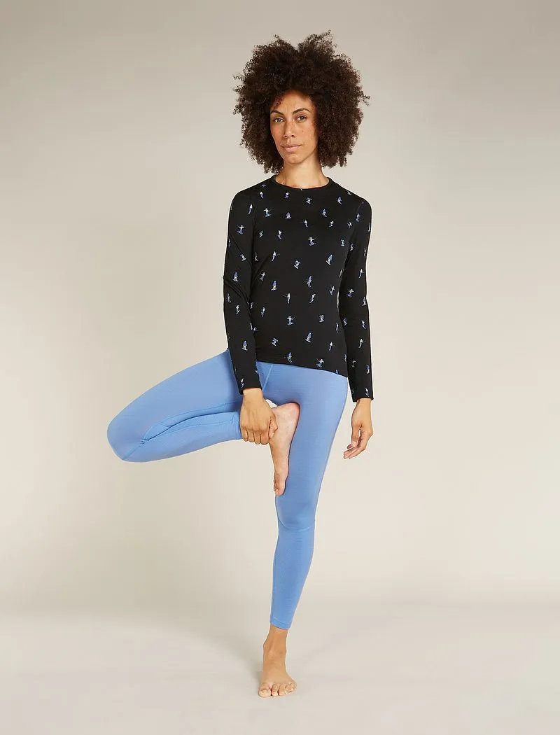 Icebreaker Merino 200 Oasis Long Sleeve Crew Thermal Top Snow Day - Woman - Black - Size L sold by Icebreaker product image thumbnail 3