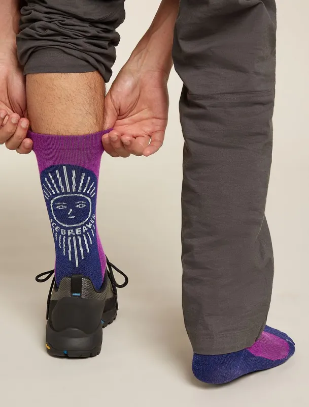 Icebreaker Merino Hike+ Light Crew Socks IB Solar - Man - Passion/royal Navy - Size XL sold by Icebreaker