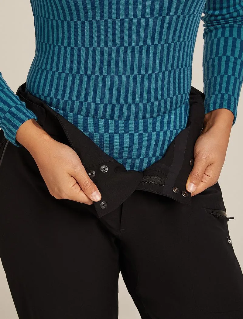 Icebreaker Merino 260 Tech Vertex High Rise Thermal Leggings Snow Grid - Woman - Topaz/atlantis - Size M sold by Icebreaker product image thumbnail 4