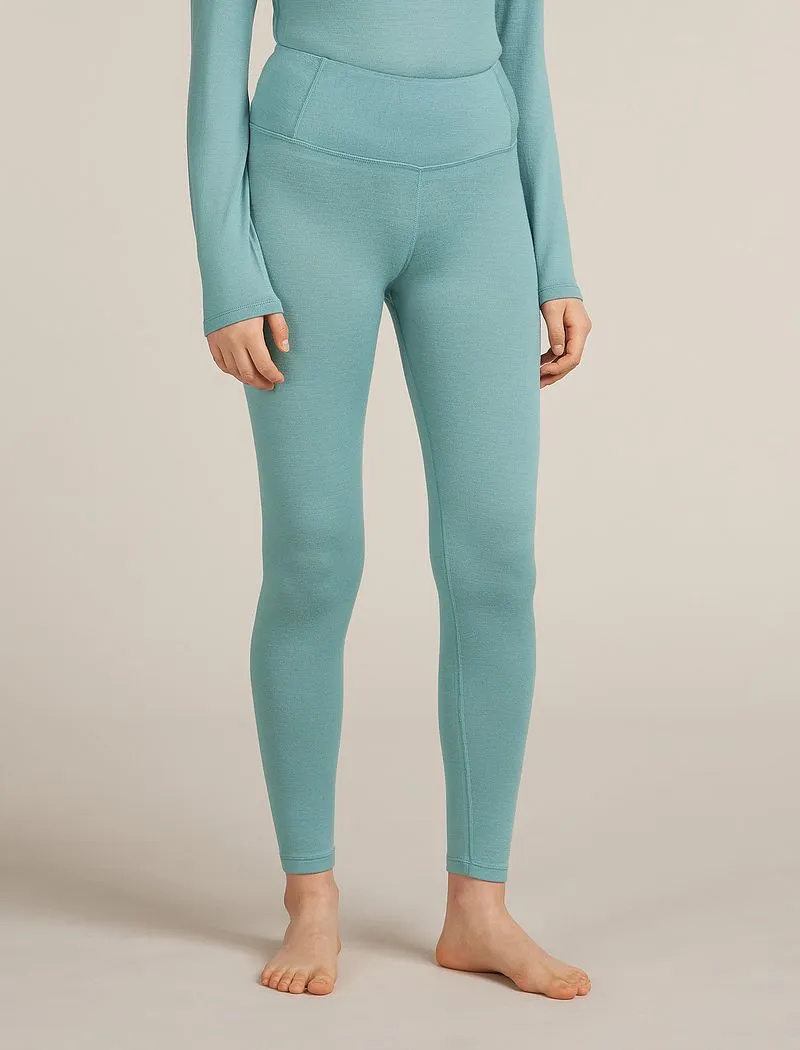 Icebreaker Merino 260 Tech High Rise Thermal Leggings - Woman - Hydro - Size S sold by Icebreaker
