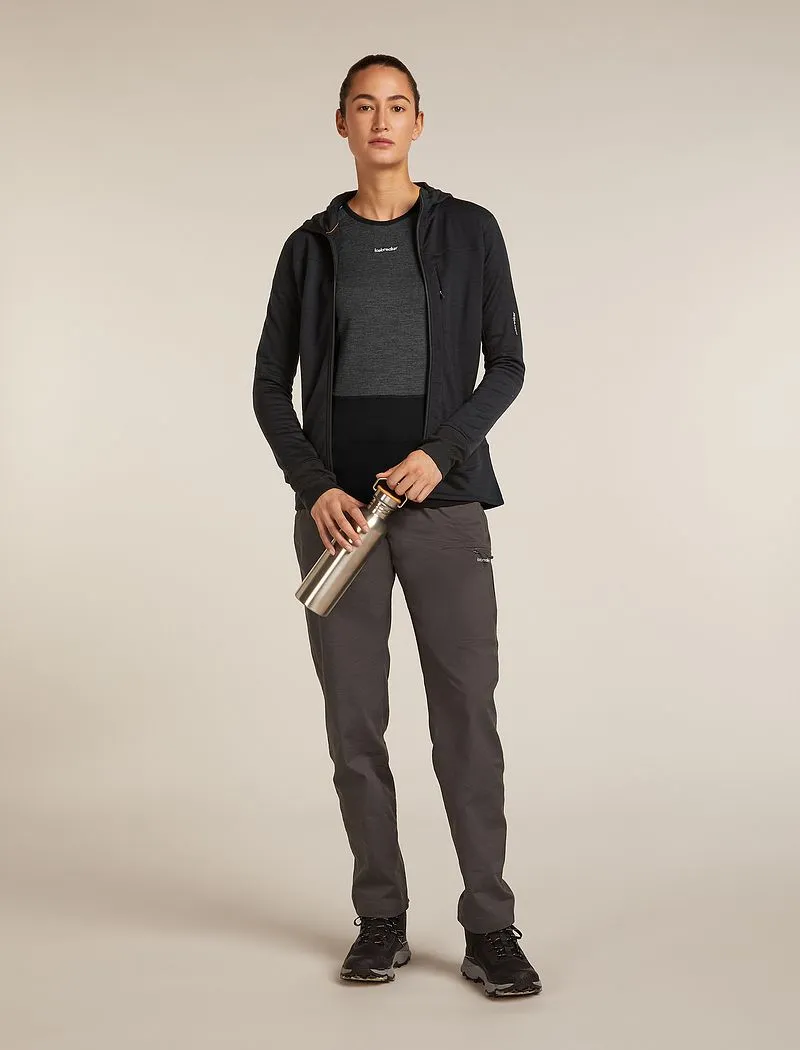 Icebreaker Merino Blend 300 RealFleece™ Descender Long Sleeve Zip Hoodie - Woman - Black - Size XL sold by Icebreaker product image thumbnail 4