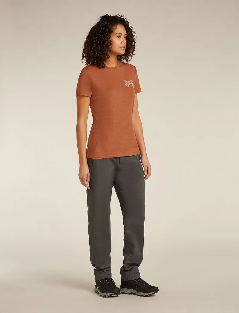 Icebreaker Merino 150 Tech Lite Short Sleeve T-Shirt Adventure Ride - Woman - Dusty Clay - Size S sold by Icebreaker product image thumbnail 3