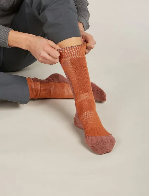 Icebreaker Merino Hike+ Medium Crew Socks - Woman - Dusty Clay/carob - Size M sold by Icebreaker