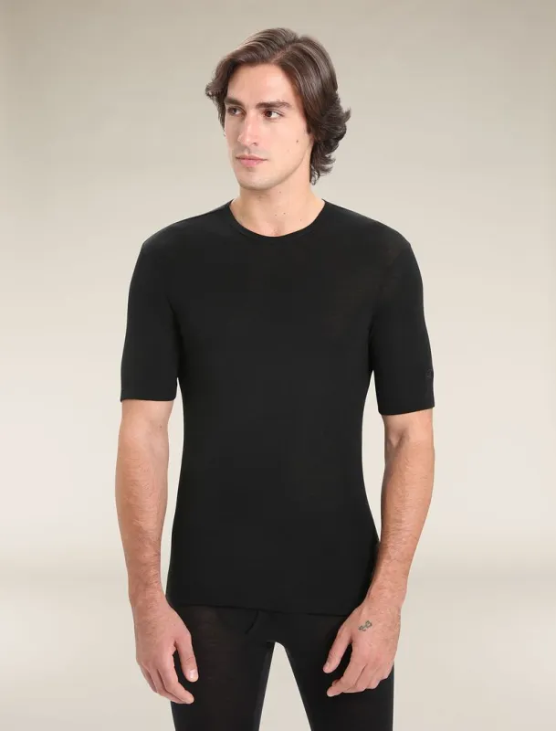Icebreaker Merino 175 Everyday Short Sleeve Crew Thermal Top - Man - Black - Size S sold by Icebreaker