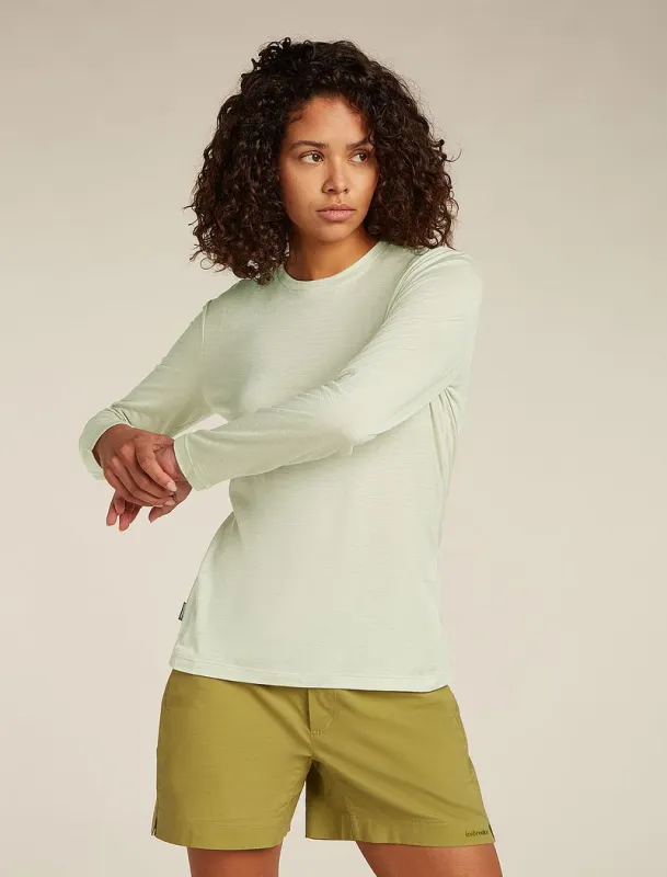 Icebreaker Merino 150 Tech Lite Long Sleeve T-Shirt - Woman - Ashen - Size S sold by Icebreaker