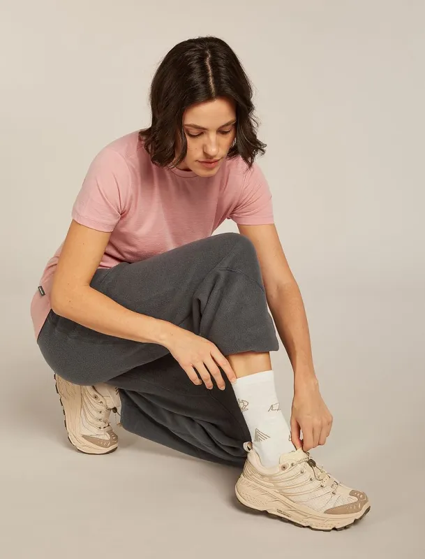 Icebreaker Merino Lifestyle Ultralight Crew Socks Camp Essential - Woman - Ecru Hthr/sand - Size L sold by Icebreaker