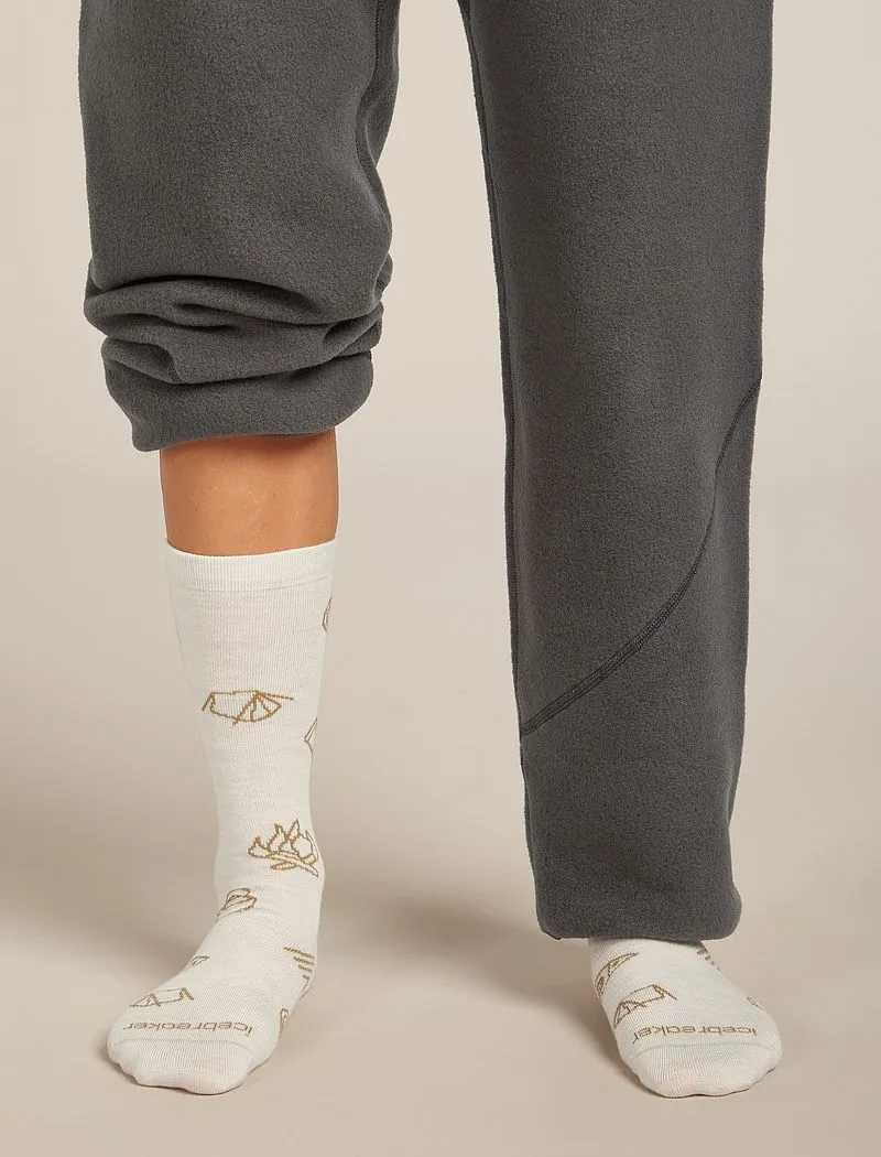 Icebreaker Merino Lifestyle Ultralight Crew Socks Camp Essential - Woman - Ecru Hthr/sand - Size L sold by Icebreaker product image thumbnail 4