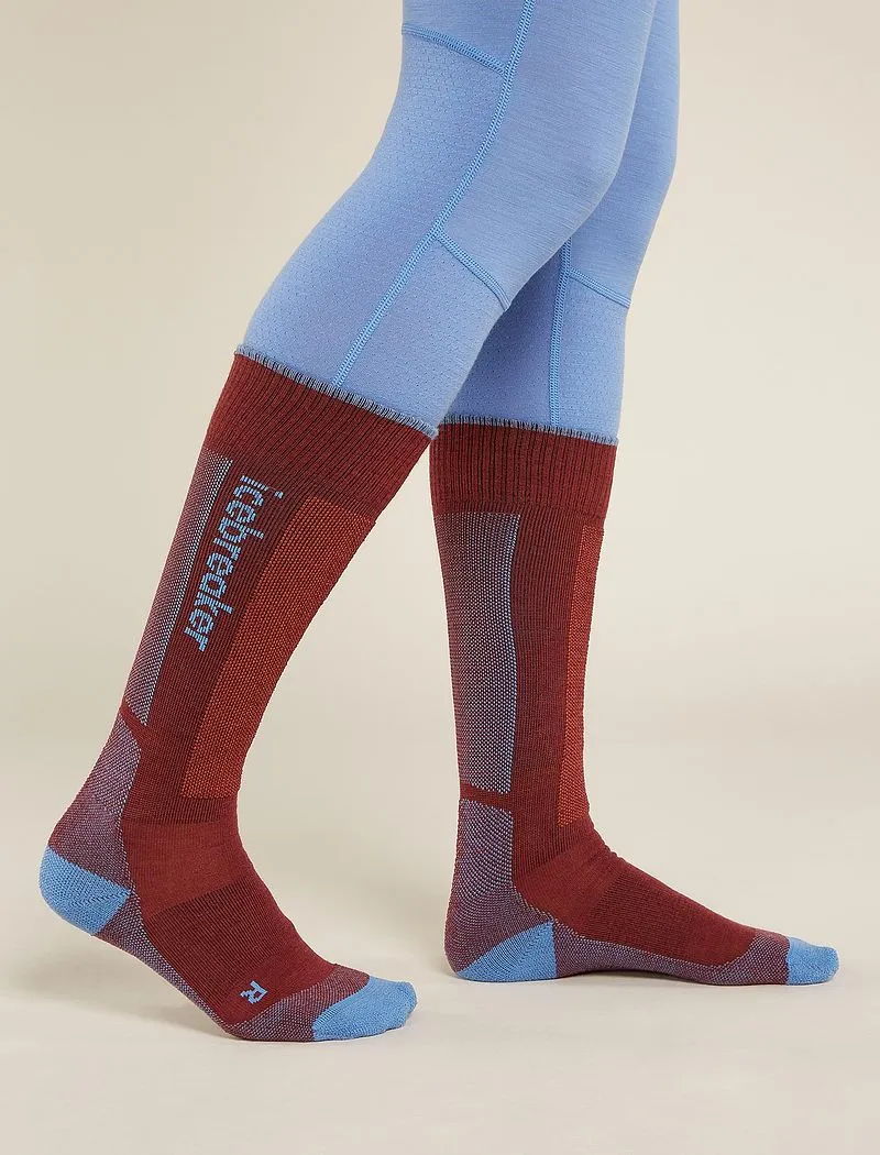 Icebreaker Merino Ski+ Medium Over The Calf Socks - Woman - Port/baja - Size L sold by Icebreaker product image thumbnail 3