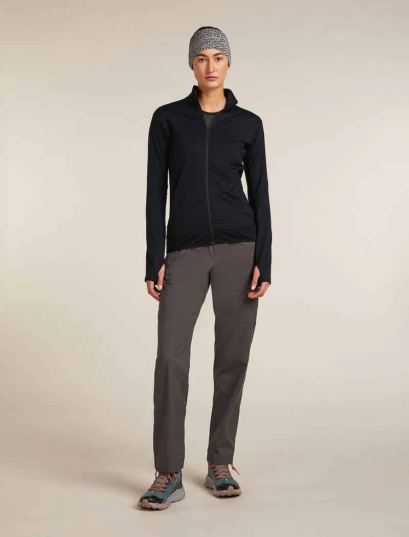 Icebreaker Merino Blend 300 RealFleece™ Descender Long Sleeve Zip Jacket - Woman - Black - Size L sold by Icebreaker product image thumbnail 4