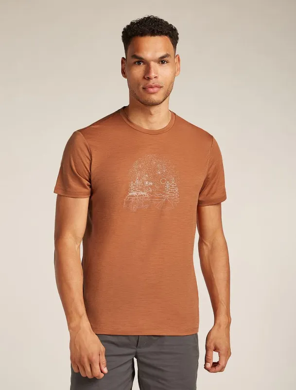Icebreaker Merino 150 Tech Lite Short Sleeve T-Shirt Van Camp - Man - Dusty Clay - Size XXL made by Icebreaker